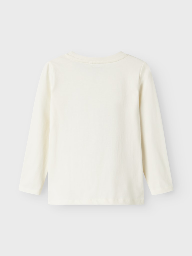 NAME IT Otrea Long Sleeve Top-Cloud Dancer CLOUD DANCER model front view