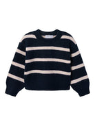 NAME IT Olenska Long Sleeve Knit Box-Navy Blazer Navy Blazer front view