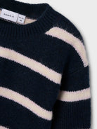 NAME IT Olenska Long Sleeve Knit Box-Navy Blazer Navy Blazer detail view