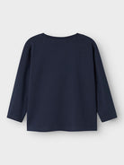 NAME IT Rejulli Long Sleeve Top-Navy Blazer Navy Blazer model front view