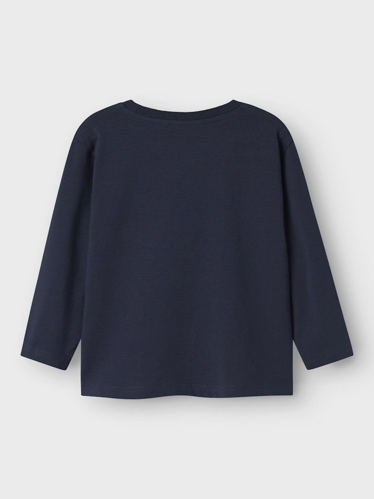 NAME IT Rejulli Long Sleeve Top-Navy Blazer Navy Blazer model front view