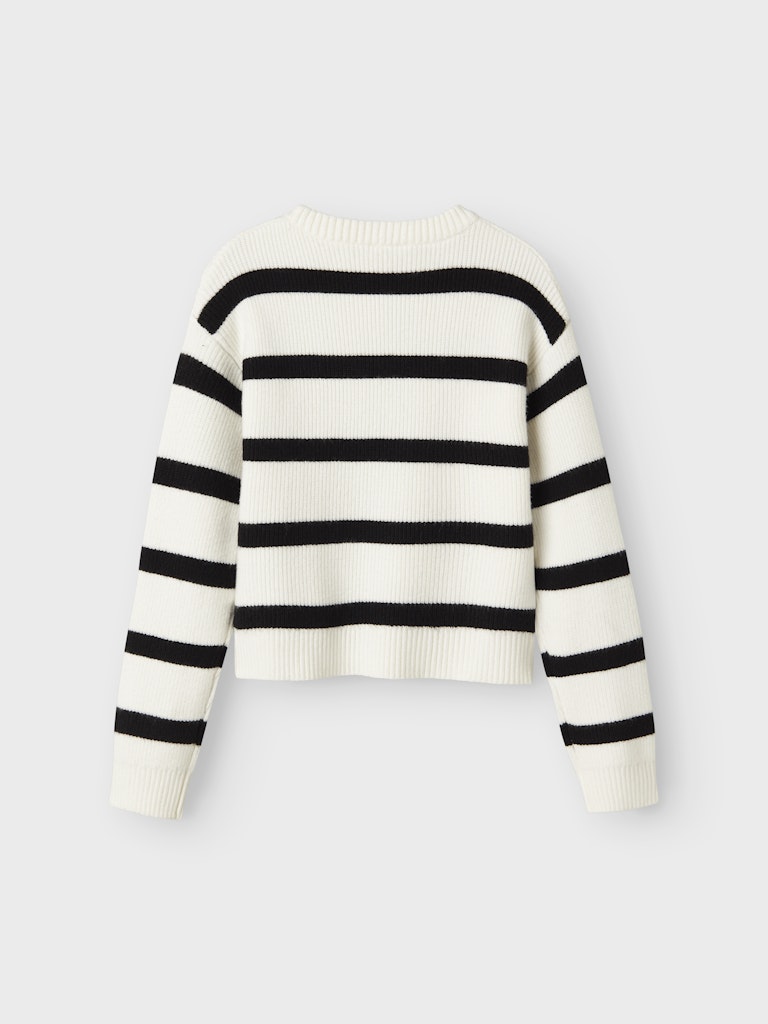 Girl's Nilla Knit Jumper-WHITE-Back View