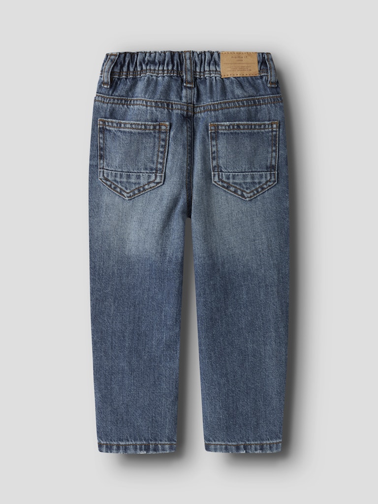 Silas Tapered Jeans-Medium Blue Denim-Back View