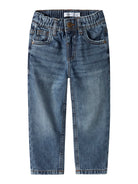 NAME IT Silas Tapered Jeans-Medium Blue Denim Medium Blue Denim model front view