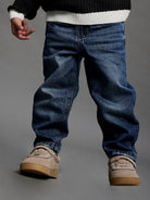 NAME IT Silas Tapered Jeans-Medium Blue Denim Medium Blue Denim front view