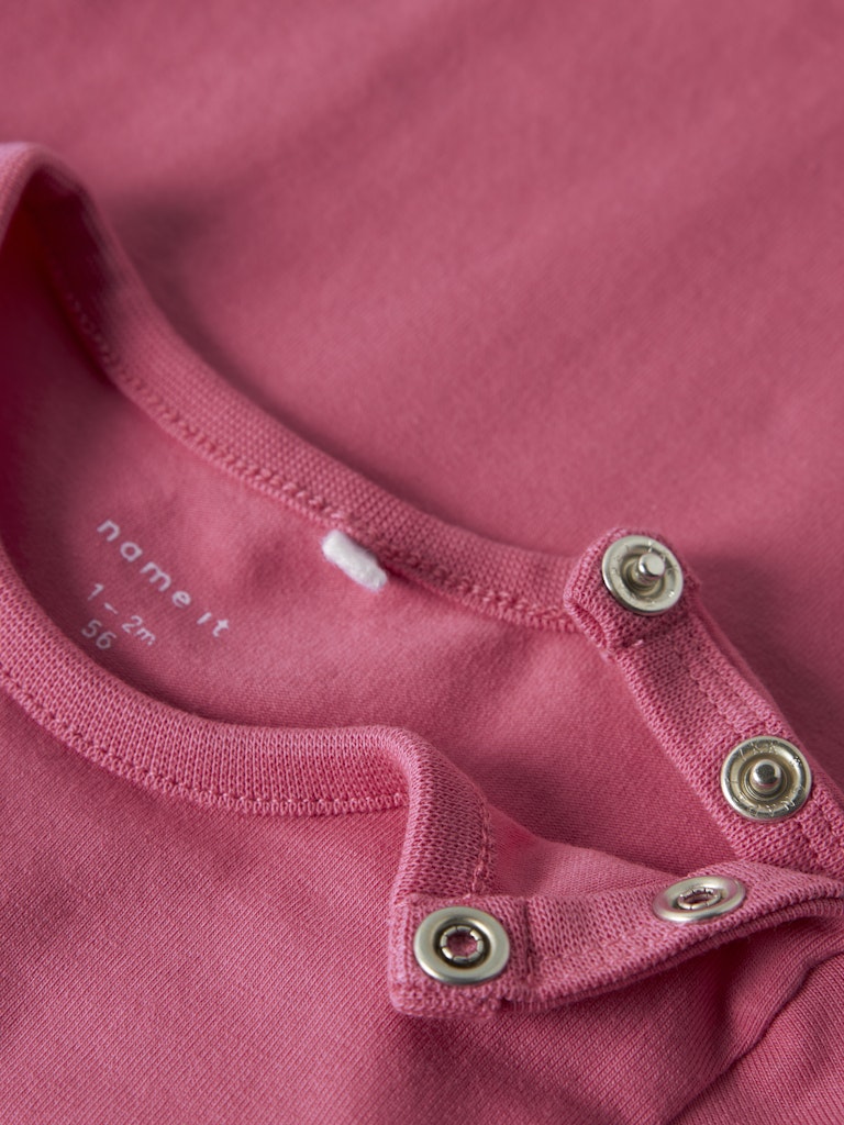 Lamilla Long Sleeve Pink Top-Shoulder Clasp