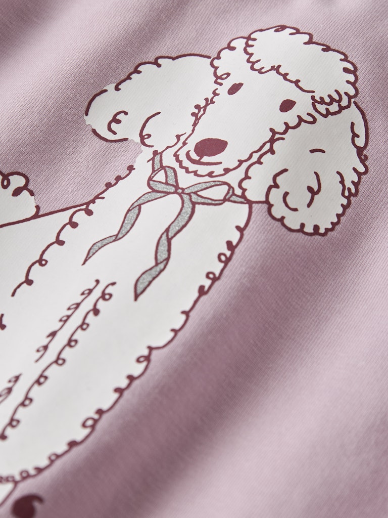 NAME IT Ralia Long Sleeve Sweat Cardigan-Keepsake Lilac Keepsake Lilac detail view