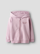 NAME IT Ralia Long Sleeve Sweat Cardigan-Keepsake Lilac Keepsake Lilac front view
