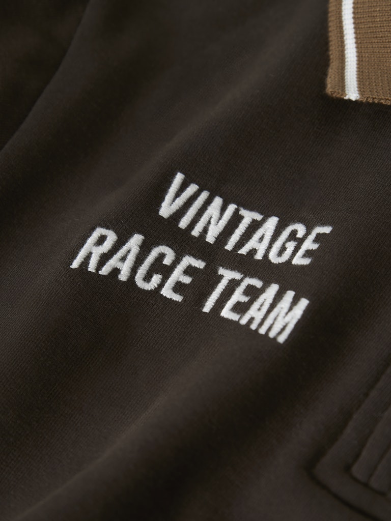 Ramse Long Sleeve Sweat Polo-Delicioso-Logo chest detail