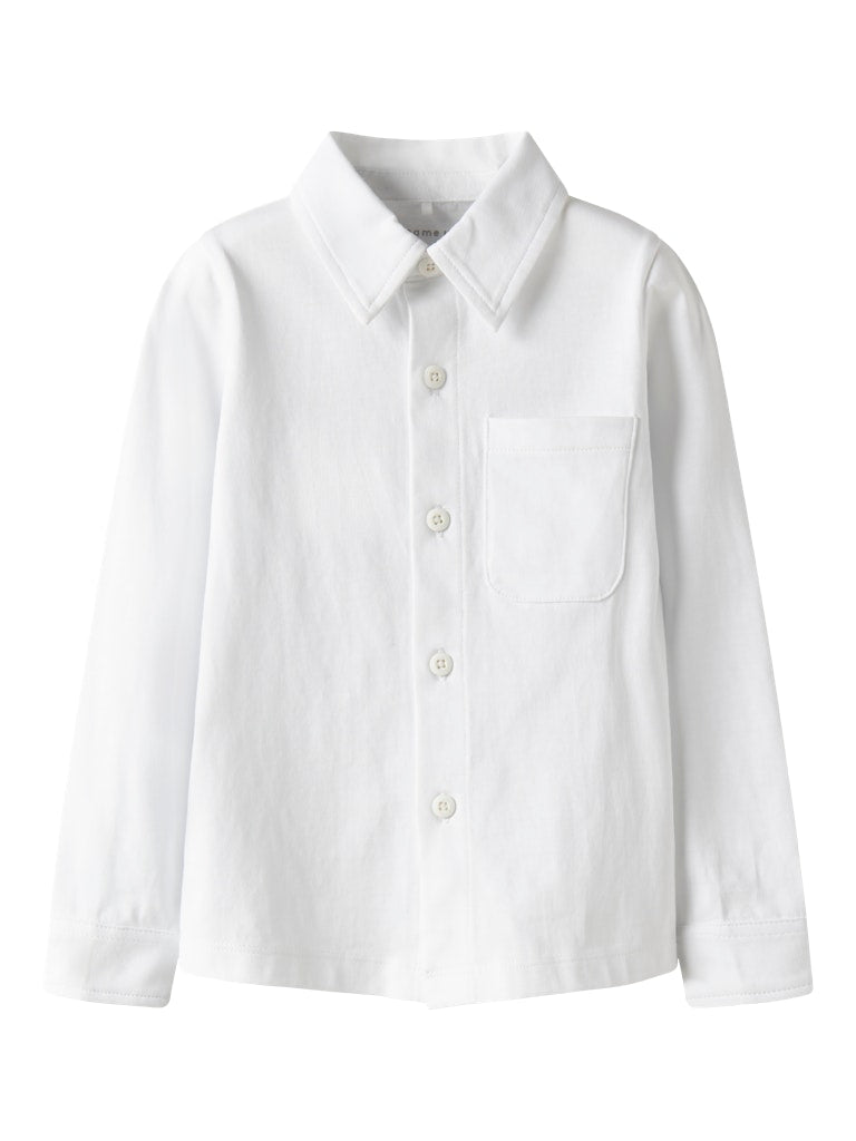 Ronalo Long Sleeve Jersey Shirt-Bright White-Front View