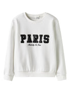 NAME IT Retta Long Sleeve Sweatshirt-Bright White Bright White front view