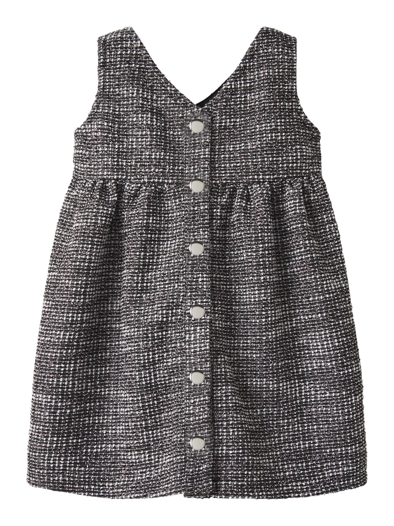 Rikia Spencer Dress-Black-Front View