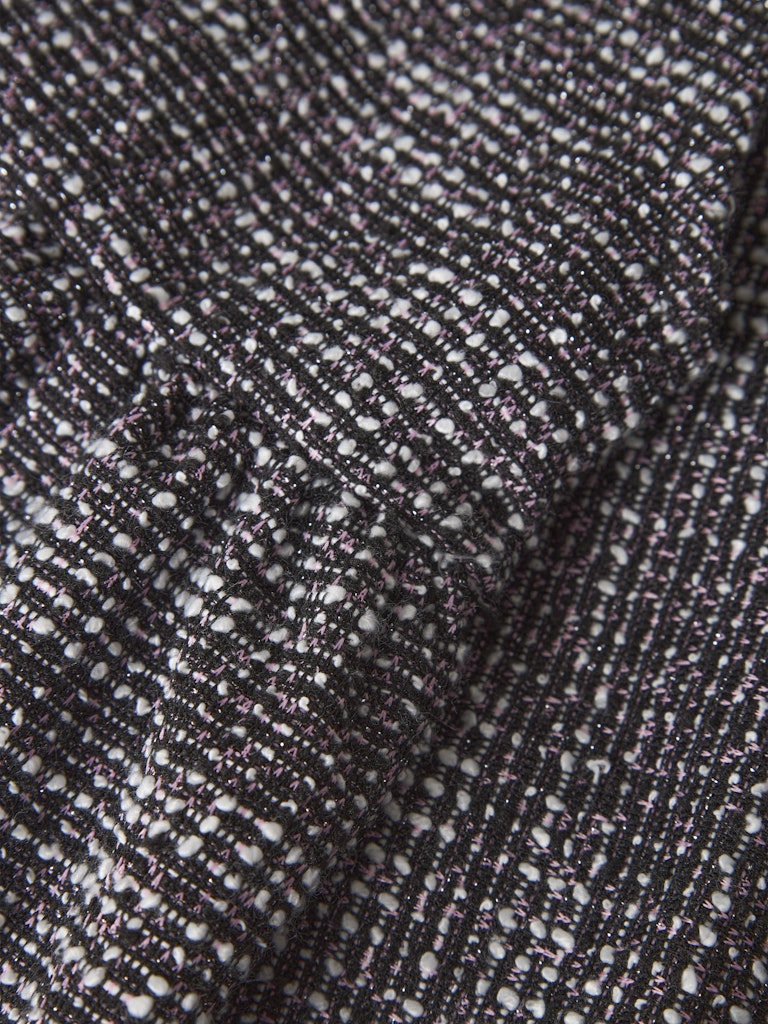 Rikia Spencer Dress-Black-Fabric Detail