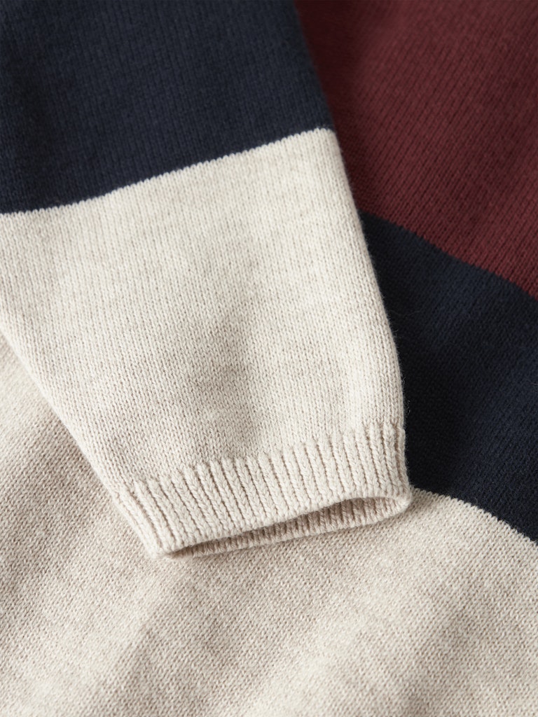 Rick Long Sleeve Knit Polo-Peyote Melange-Cuff Detail