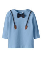 NAME IT Rufus Long Sleeve Top-Kentucky Blue Kentucky Blue front view