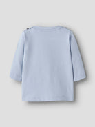 NAME IT Rufus Long Sleeve Top-Kentucky Blue Kentucky Blue model front view
