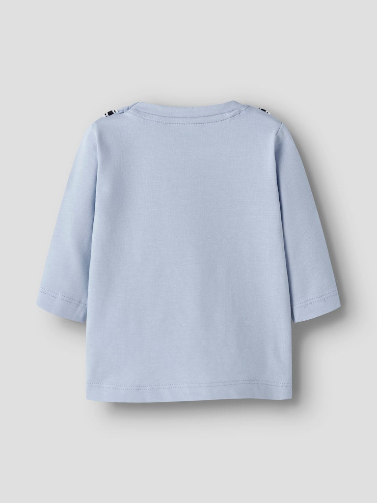 NAME IT Rufus Long Sleeve Top-Kentucky Blue Kentucky Blue model front view