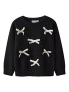 NAME IT Ronja Long Sleeve Knit-Black Black front view