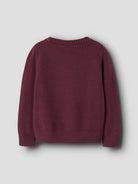 NAME IT Ronja Long Sleeve Knit-Burgundy Burgundy detail view