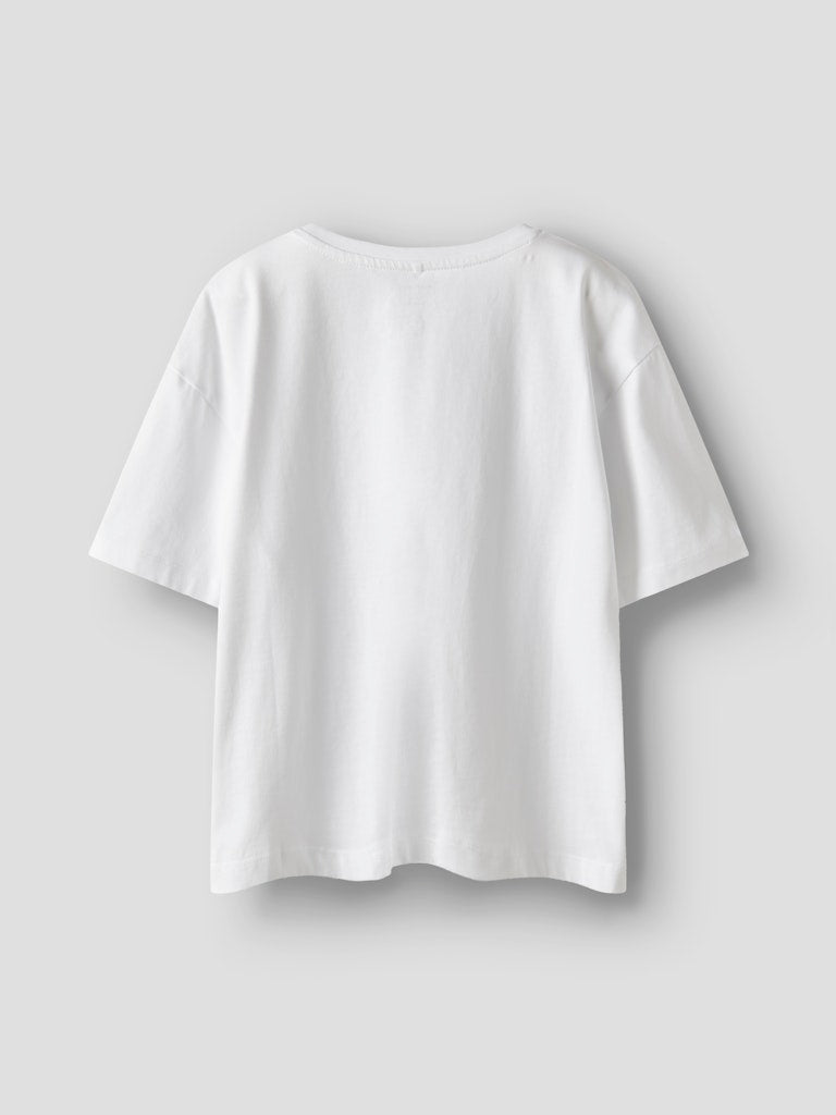 Rosalie Short Sleeve Top-Bright White-Back View