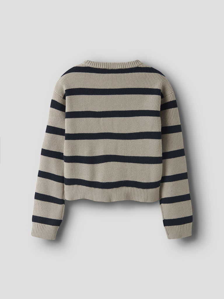 Girl's Nilla Knit Jumper-Island Fossil-Back View