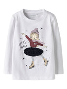 NAME IT Sedra Long Sleeve Top-Bright White Bright White front view