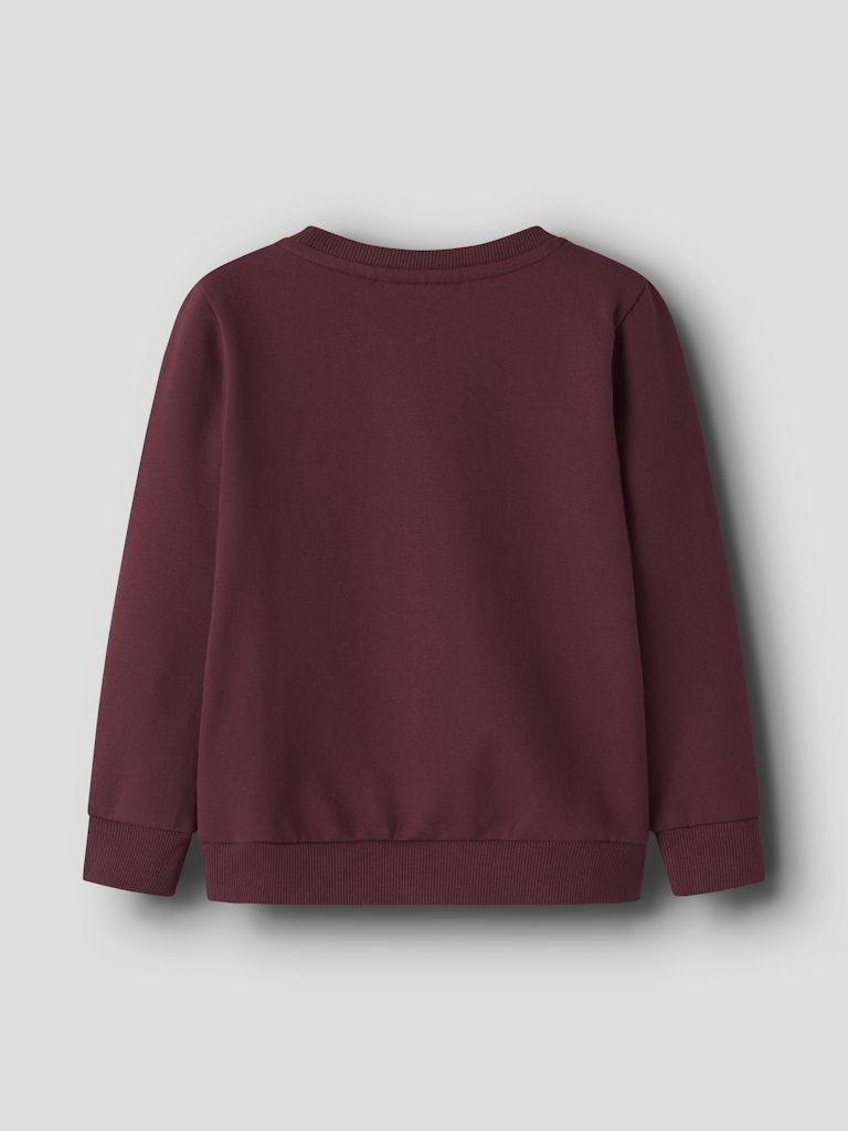 NAME IT Setina Long Sleeve Sweat Burgundy back view