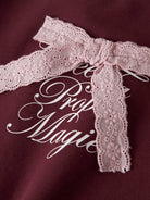NAME IT Setina Long Sleeve Sweat Burgundy flat front view