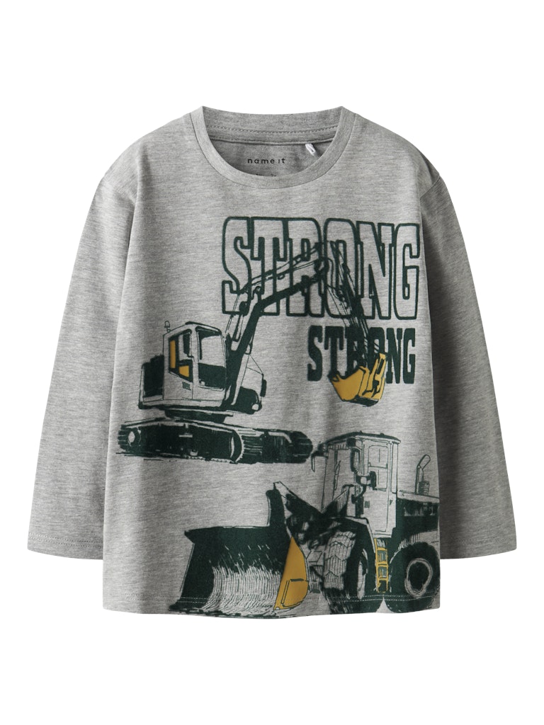 Sennet Long Sleeve Top-Grey Melange-Front View