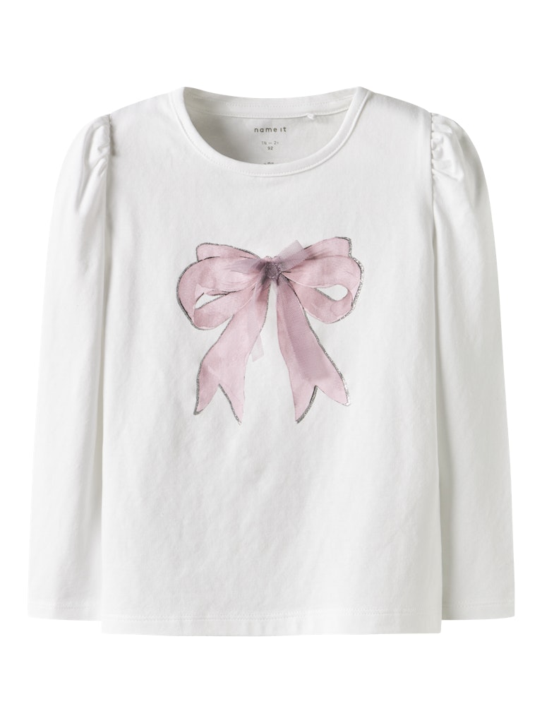 Skaty Long Sleeve Top-Bright White-Front View