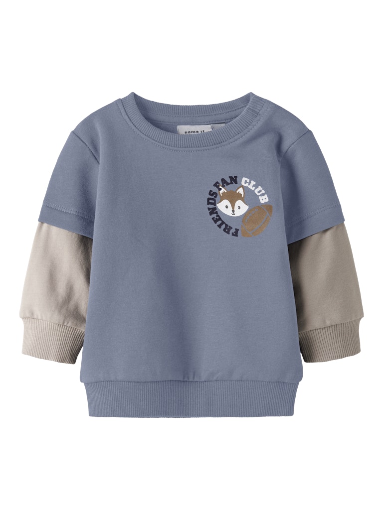 NAME IT Sumo Long Sleeve Sweatshirt-Flint Stone Flint Stone front view