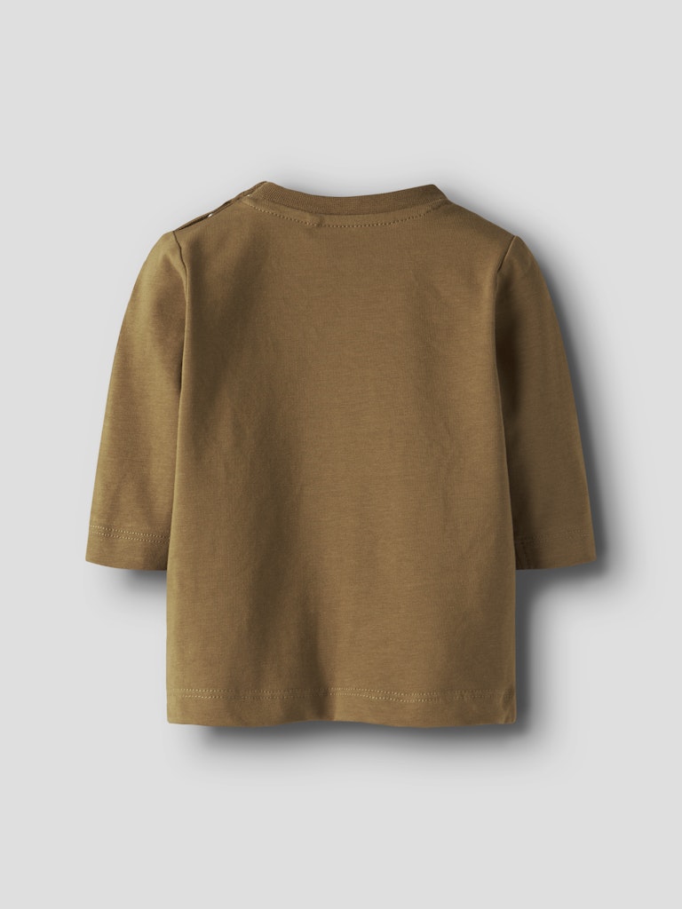 NAME IT Shout Long Sleeve Top-Rubber Rubber model front view