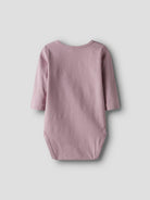 NAME IT Sunshine Long Sleeve Bodysuit-Keepsake Lilac Keepsake Lilac model front view
