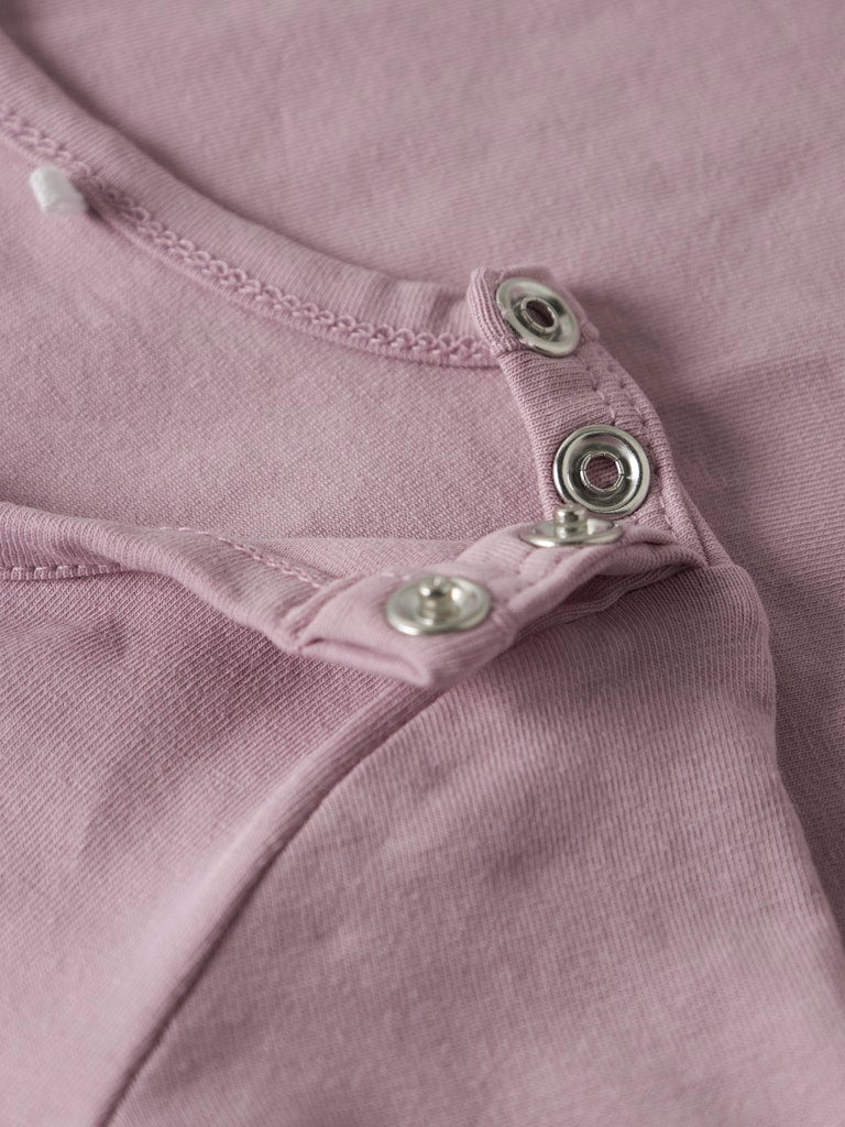 Sunshine Long Sleeve Bodysuit-Keepsake Lilac-Clasp Detail