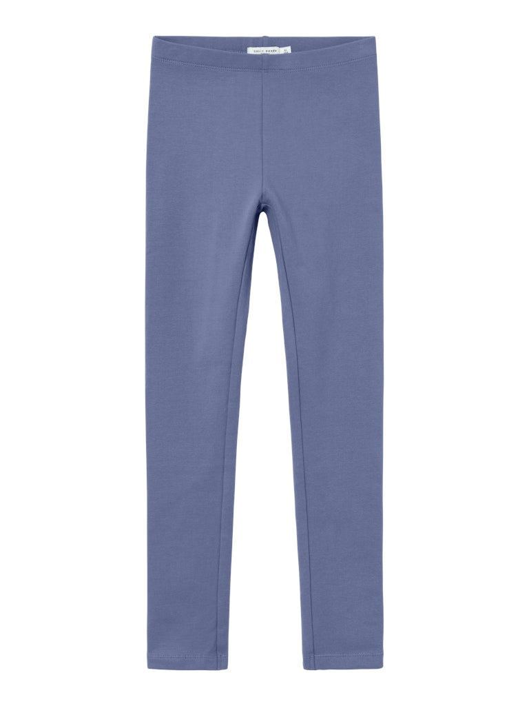 NAME IT Davina Blue Ice Solid Leggings Blue Ice front view