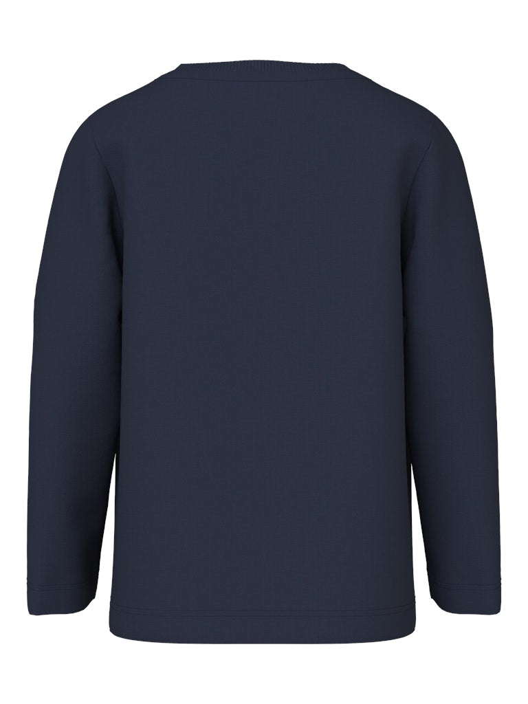 Navy blue sweatshirt on a white background