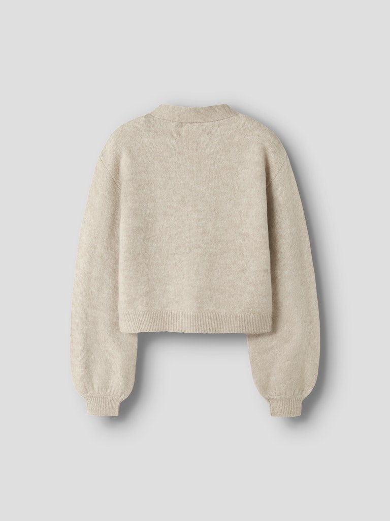 Rina Black Bow Cardigan-Cement