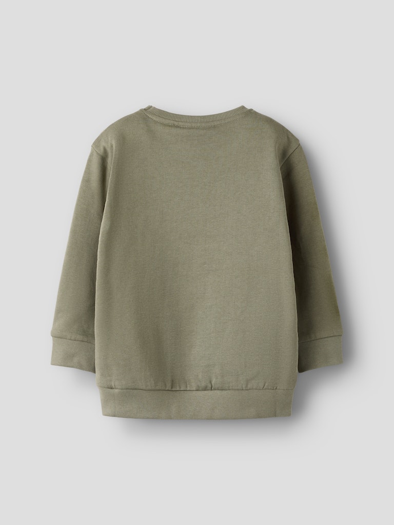 Green sweatshirt on a light gray background