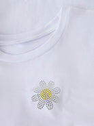 NAME IT Lonnis Short Sleeve T-Shirt Bright White/Flower side view