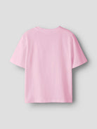 NAME IT Lonnis Short Sleeve T-Shirt Bright White/Flower close up view