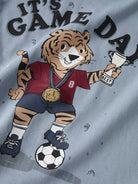 NAME IT Lauge kids long-sleeve top in Ashley Blue tiger football print detail