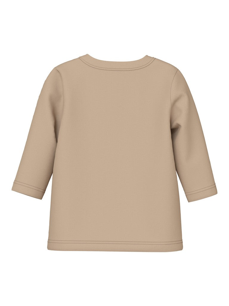 NAME IT Nollo Long Sleeve Top in 
Sesame back view