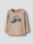 NAME IT Karke Long Sleeve Top Sesame front view