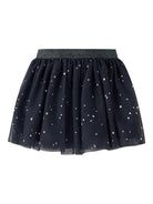 NAME IT Vabos Skirt in Full Navy Blazer Stars front view