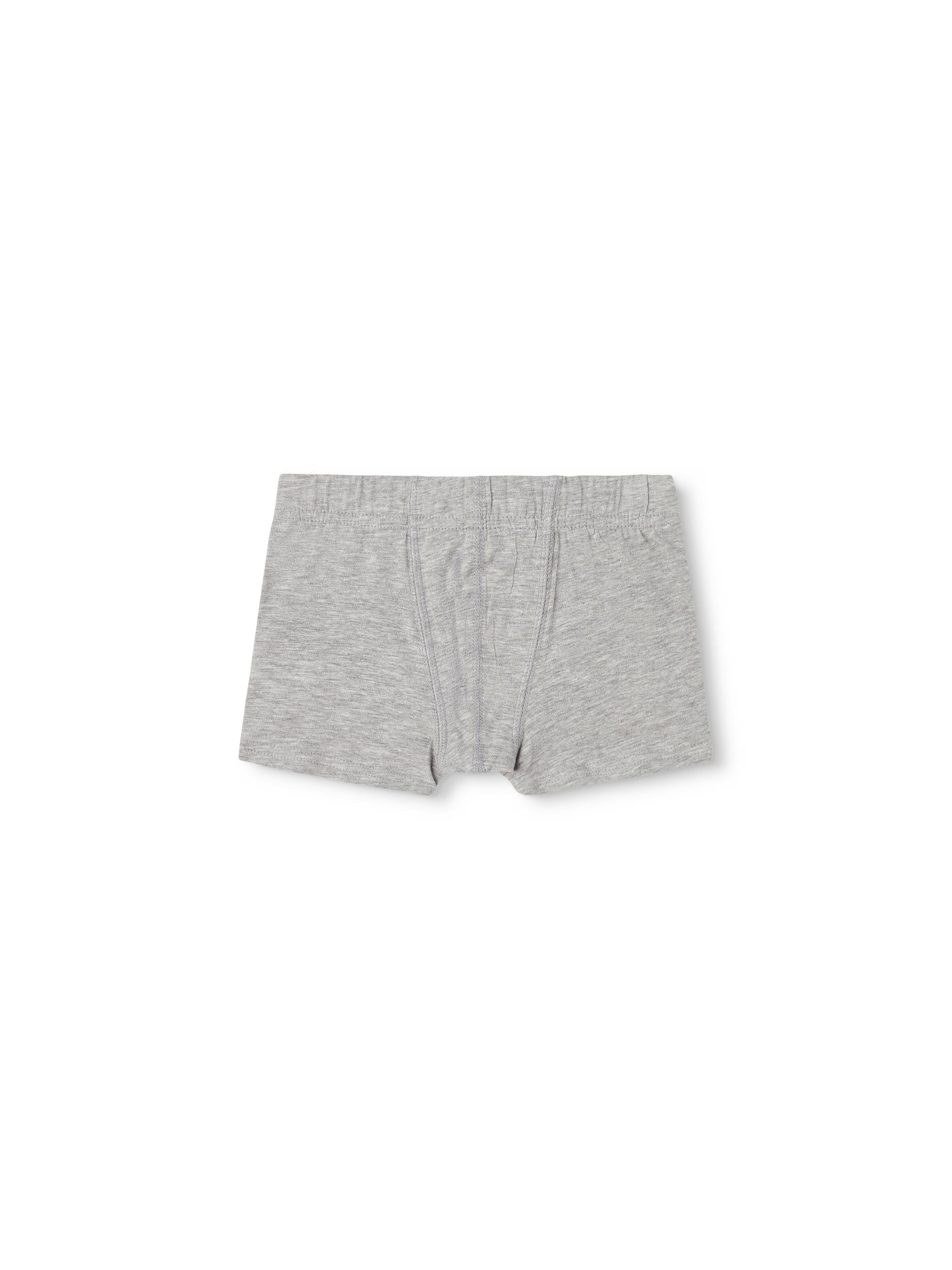 Boy's 3 Pack Grey Melange Football Boxer Shorts-Grey Pair