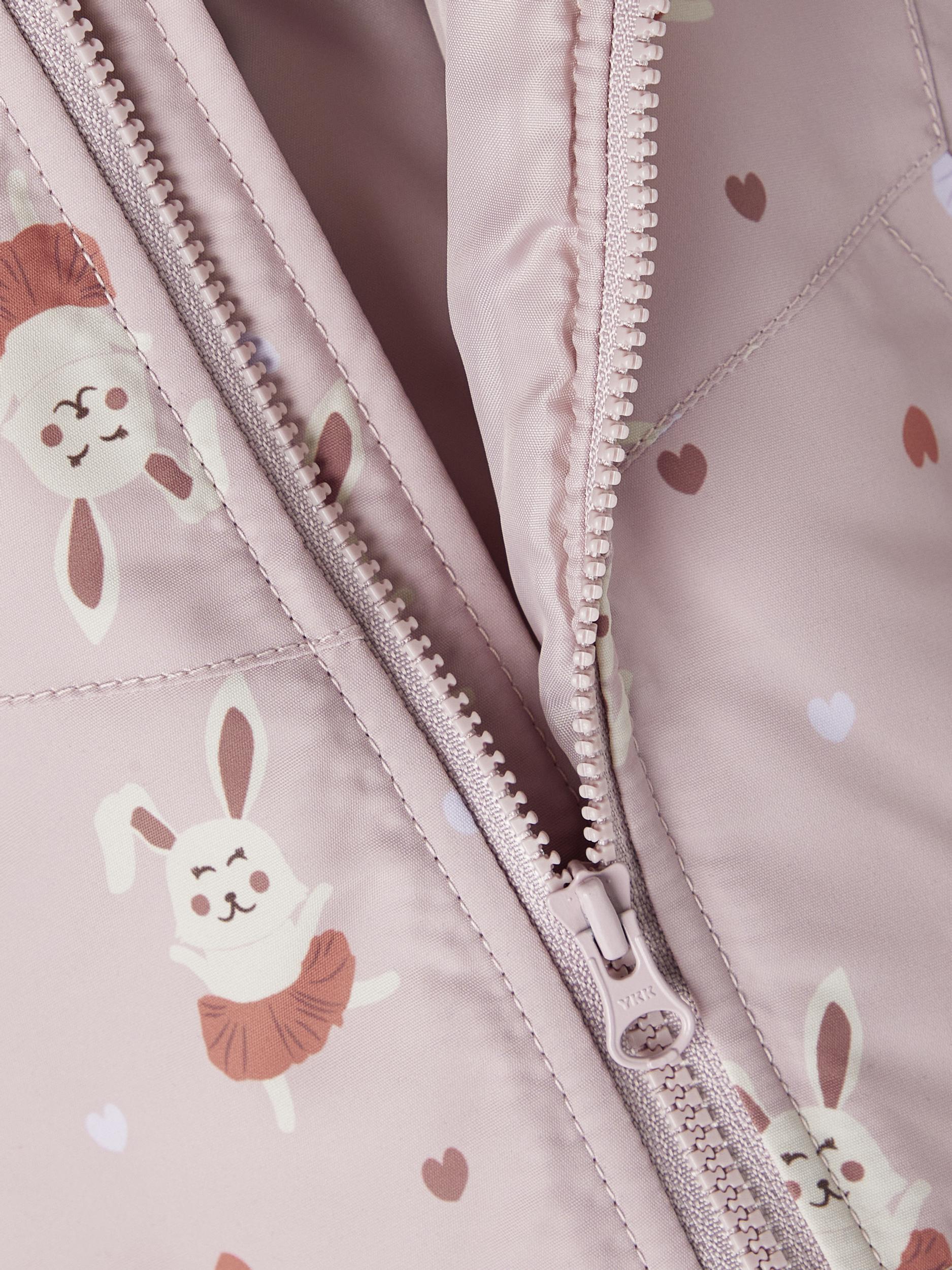 Girl's Maxi Jacket Rabbit-Keepsake Lilac-Zip Fastening View