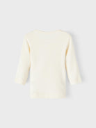 NAME IT Lindy Long Sleeve Top-Buttercream Buttercream model front view