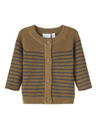 Boy's Nesalle Long Sleeve Knit Cardigan-Kangaroo-Front View