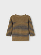 Boy's Nesalle Long Sleeve Knit Cardigan-Kangaroo-Back View