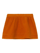 NAME IT Mia Loose Cord Short Skirt - Inca Gold Inca Gold front view